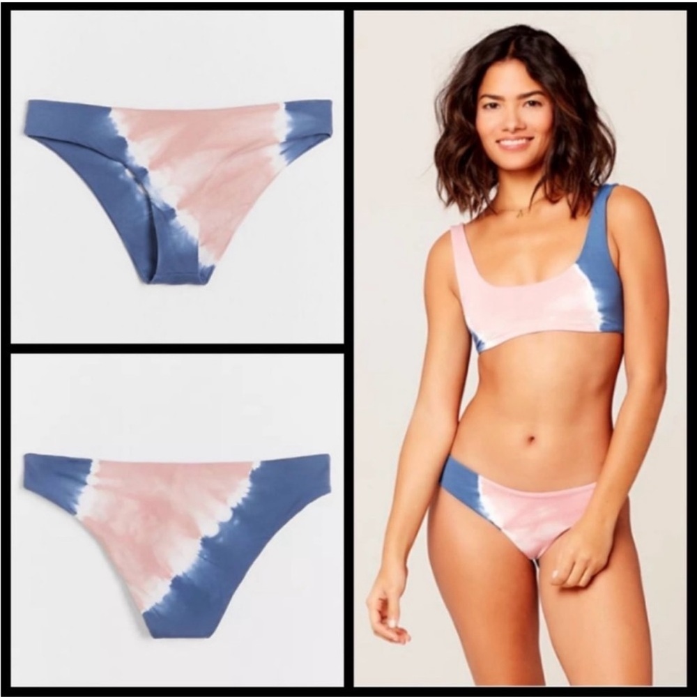 L*SPACE SANDY TIE DYE BIKINI BOTTOMS IN AMERICANA XL